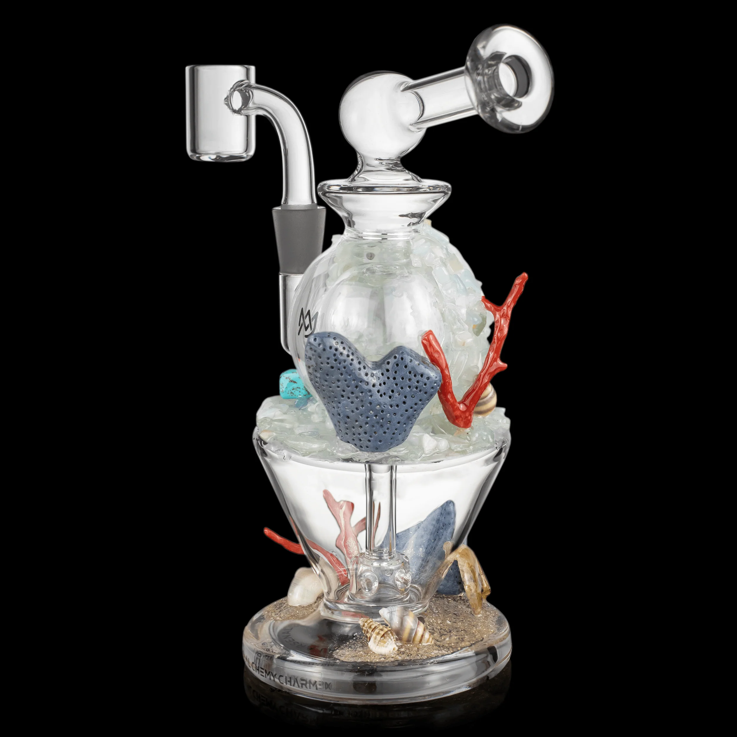 MJA X Alchemy Charm Gemini Dab Rig- LE Coral Collection - Image 3
